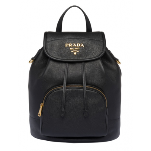 Prada originele Leren rugzak 1BZ035 zwart