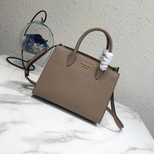 Prada saffiano lux tote originele leren tas bn4458 abrikoos