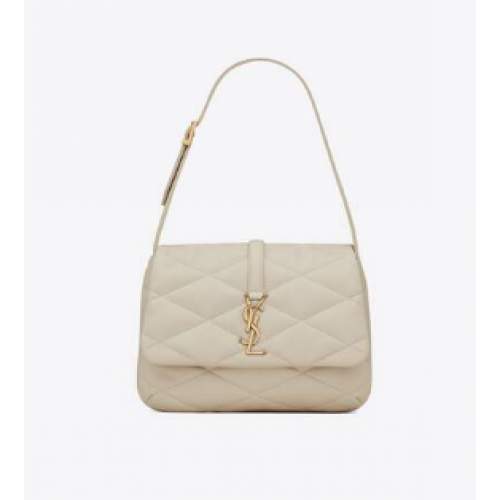 SAINT LAUREN LE 57 HOBO SCHOUDERTAS VAN GEWATTEERD LAMSLEER 698567 ANTIEKE VINTAGE