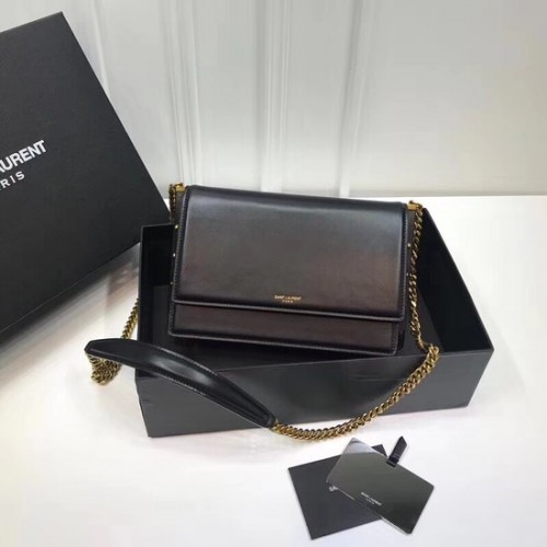 SAINT LAURENT Bellechasse leren schoudertas 513667 zwart