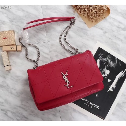 SAINT LAURENT Jamie monogram leren schoudertas A2833 rood