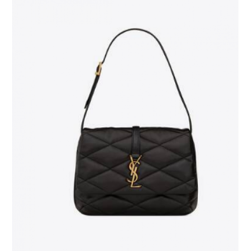 SAINT LAURENT HOBO-TAS LE 57 IN GEWATTEERD LAMBSLEER 698567 zwart