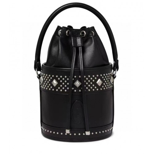 SAINT LAURENT LE MAILLON HAAK EMMER TAS IN SOEPEL LEER Y696333 zwart