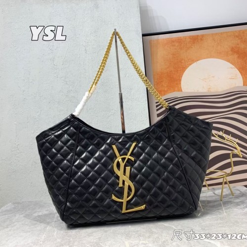 SAINT LAURENT LEREN TAS Y203531 ZWART