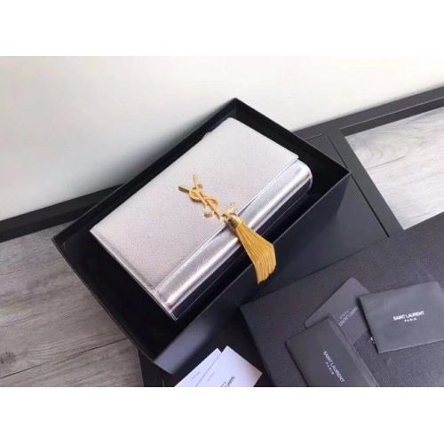 SAINT LAURENT Middelgrote Kate schoudertas 18831 Zilver