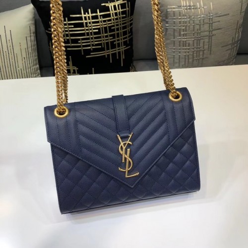 SAINT LAURENT Medium boekentas 487206 donkerblauw