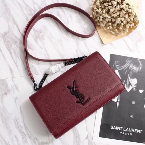 SAINT LAURENT Monogram Kate leren schoudertas 26806 Burgendy