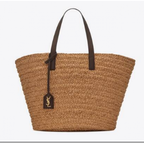 SAINT LAURENT PANIER MEDIUM TAS IN RAFFIA 693242 IVOOR