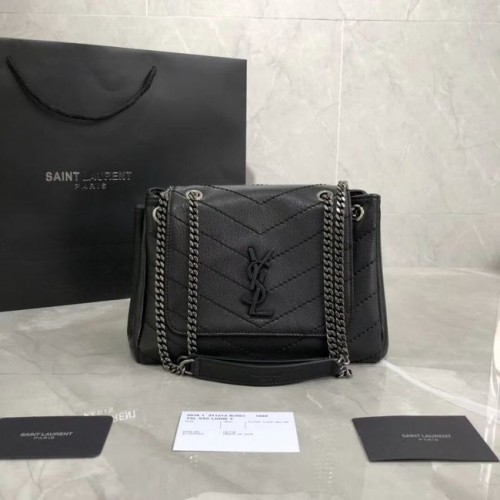 SAINT LAURENT leren schoudertas Y554248 zwart