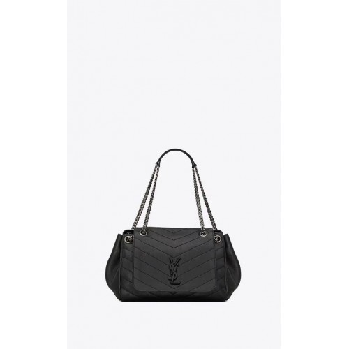 SAINT LAURENT leren schoudertas Y554256 zwart
