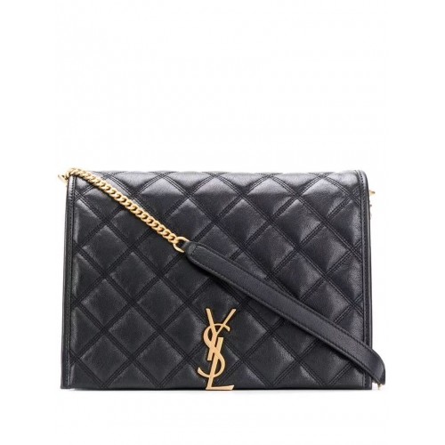 SAINT LAURENT leren schoudertas Y579607 zwart