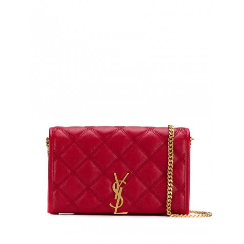 SAINT LAURENT leren schoudertas Y585031 rood