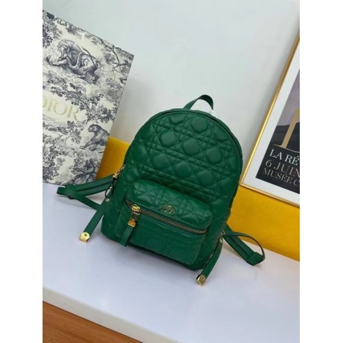 KLEINE DIOR RUGZAK Cannage Lambskin M9222U groen
