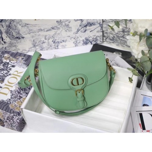 KLEINE DIOR BOBBYTAS Box Kalfsleer M9317U groen