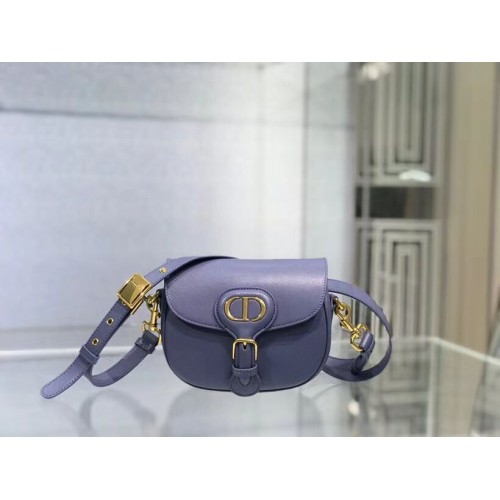 KLEINE BOBBYTAS DIOR Grey Box Kalfsleer Grijze Box Kalfsleer M9317 blauw