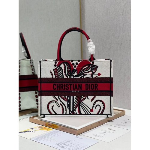 KLEINE DIOR BOOK TOTE Geborduurd C1287-21