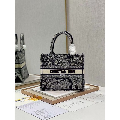KLEINE DIOR BOOK TOTE Geborduurd C1331-8