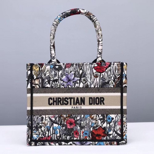 KLEINE DIOR BOOK TOTE Veelkleurig Mille Fleurs-borduursel M1265