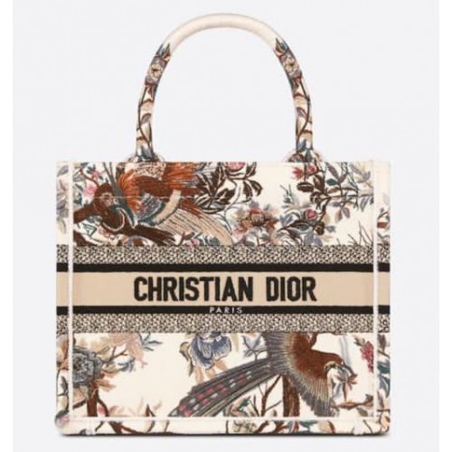 KLEINE DIOR BOOK TOTE Veelkleurig Mille Fleurs borduursel M1266