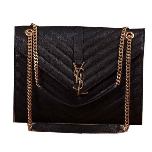 Saint Laurent Classic Monogramme Cannage Pattern Flap Bag Y5480 Zwart