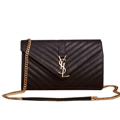 Saint Laurent Classic Monogram Cannage Pattern Flap Bag Y5482 Zwart