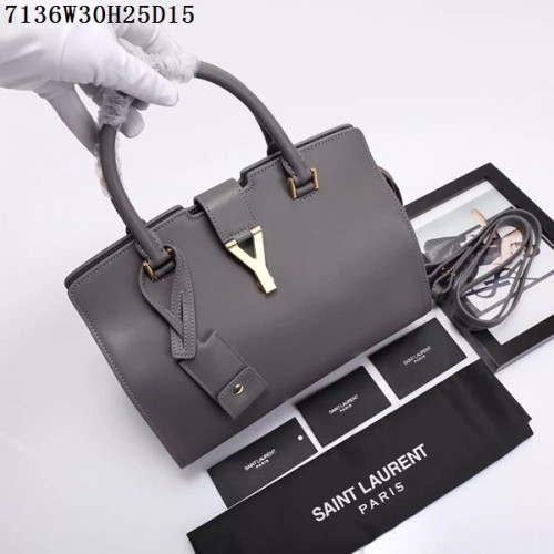 Saint Laurent Small Classic Monogramme Leather Flap Bag Y7136 Grijs