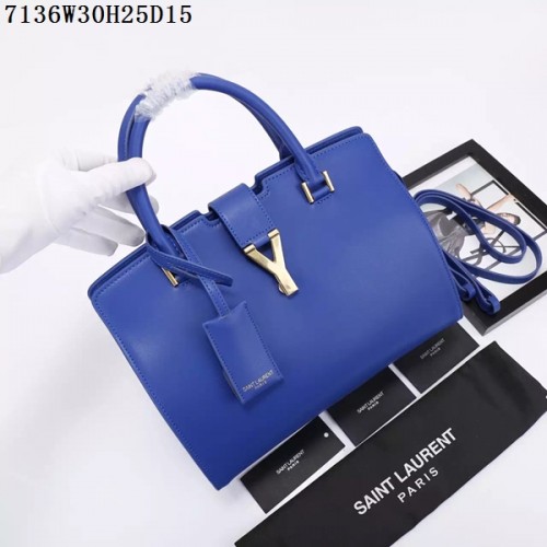 Saint Laurent Small Classic Monogramme Leather Flap Bag Y7136 blauw