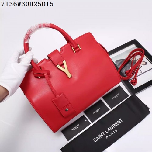 Saint Laurent Small Classic Monogramme Leather Flap Bag Y7136 rood