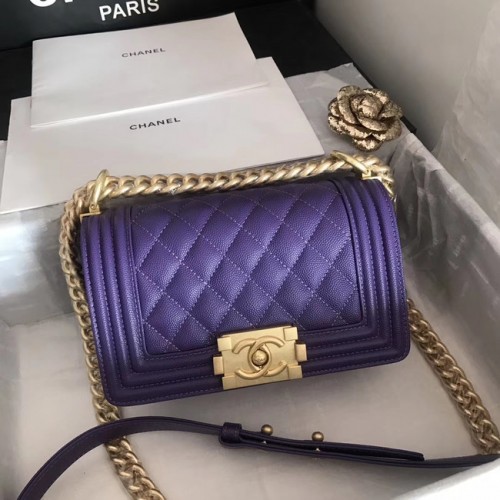 Chanel handtas A67085 paars voor jongens