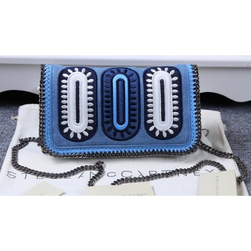 Stella McCartney denim schoudertas SM829 blauw