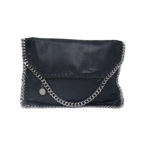 Stella McCartney Falabella zwarte PVC schoudertas 876 zilver