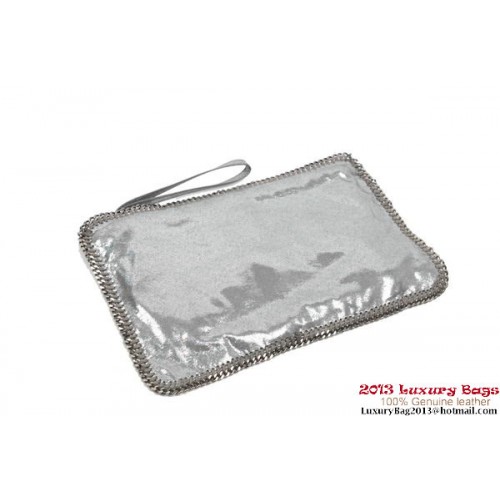 Stella McCartney Falabella Fold Over Clutch 832 Zilver