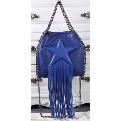 Stella McCartney Falabella mini-draagtas met franjes SM8865 Royal