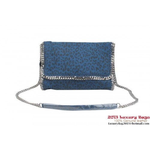 Stella McCartney Falabella crossbodytas van PVC met luipaardprint 822 blauw