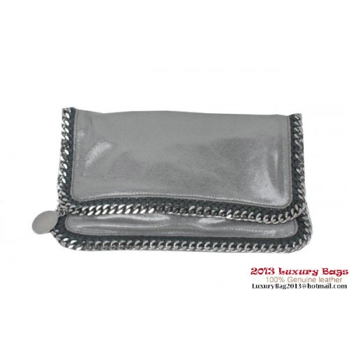 Stella McCartney Falabella PVC Fold Over Clutch 812S Zilver
