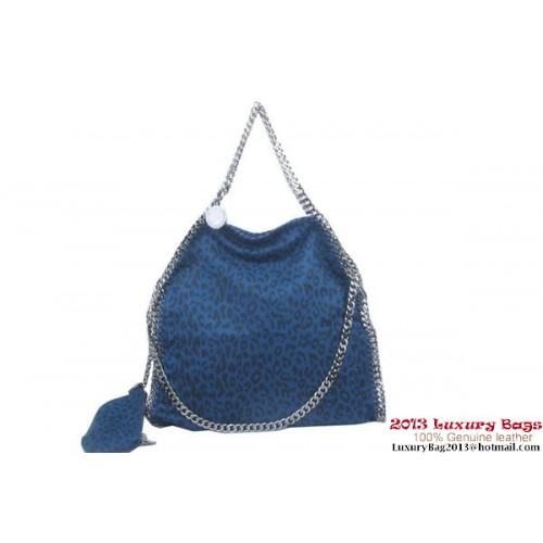 Stella McCartney Falabella Luipaard PVC Fold Over Tote Bag 809 Blauw