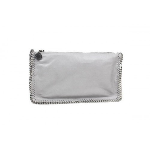 Stella McCartney Falabella PVC Fold Over Clutch 865 grijs