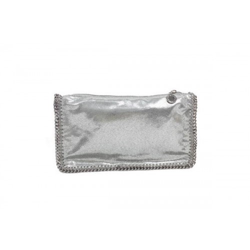 Stella McCartney Falabella PVC Fold Over Clutch 865 Zilver