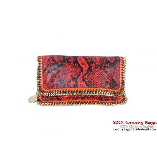 Stella McCartney Falabella Snake Fold Over Clutch 812S Rood