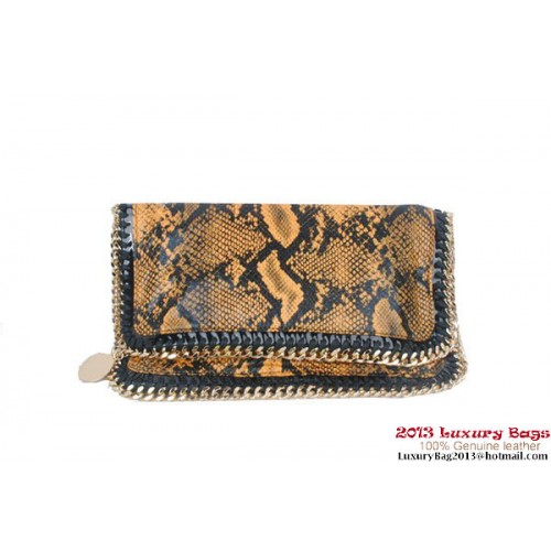 Stella McCartney Falabella Snake Fold Over Clutch 812S Geel