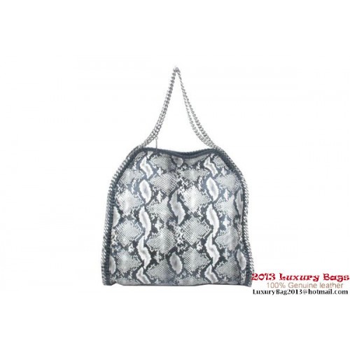 Stella McCartney Falabella Snake PVC Fold Over Tote Bag 811 grijs