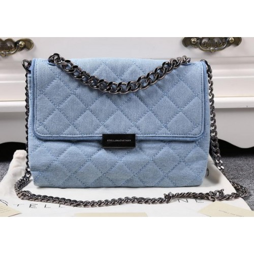 Stella McCartney gewatteerde denim crossbodytassen SMC016 blauw