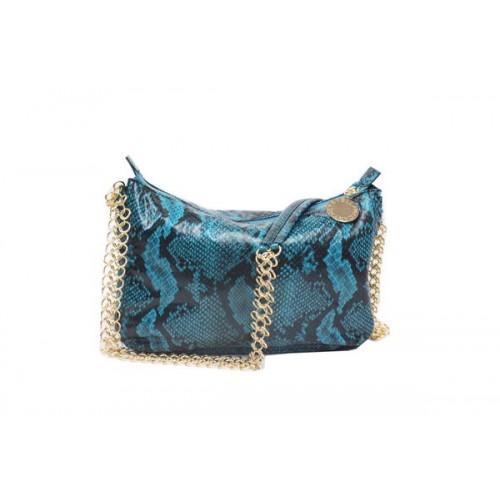 Stella McCartney slangenleren schoudertas 835 blauw