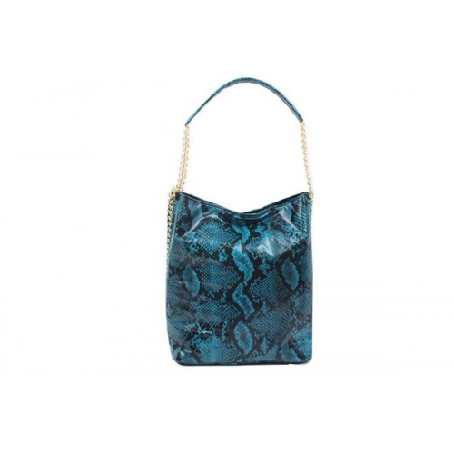 Stella McCartney slangenleren hobo tas 836 blauw