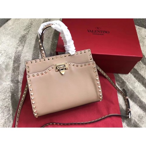 VALENTINO Candy Rockstud gewatteerde leren schoudertas 0650 abrikoos