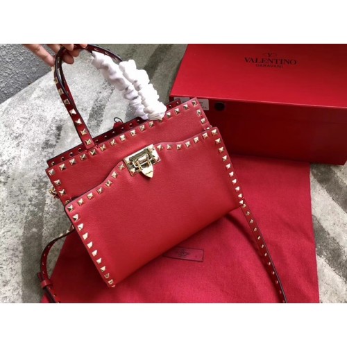 VALENTINO Candy Rockstud gewatteerde leren schoudertas 0650 rood