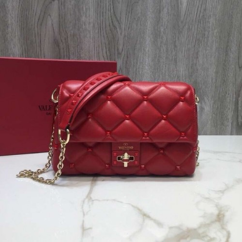 VALENTINO Candy gewatteerde leren schoudertas 0072 rood
