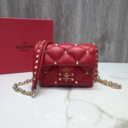 VALENTINO Candy gewatteerde leren schoudertas 0073 rood