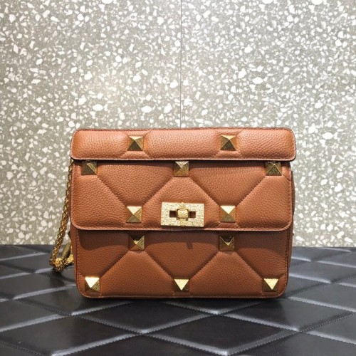 VALENTINO GARAVANI schoudertas van generfd kalfsleer 2B0I59 bruin