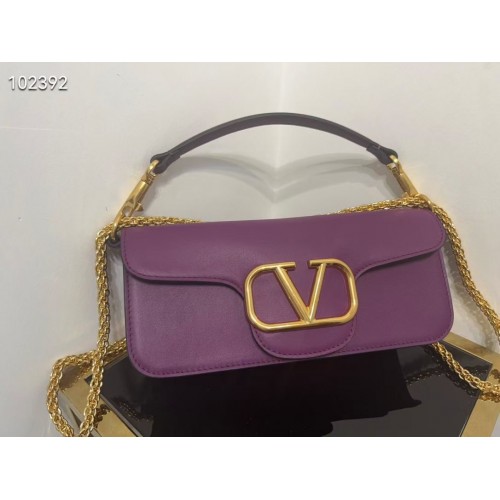 VALENTINO GARAVANI Loco Kalfsleren tas 2B0K30 paars